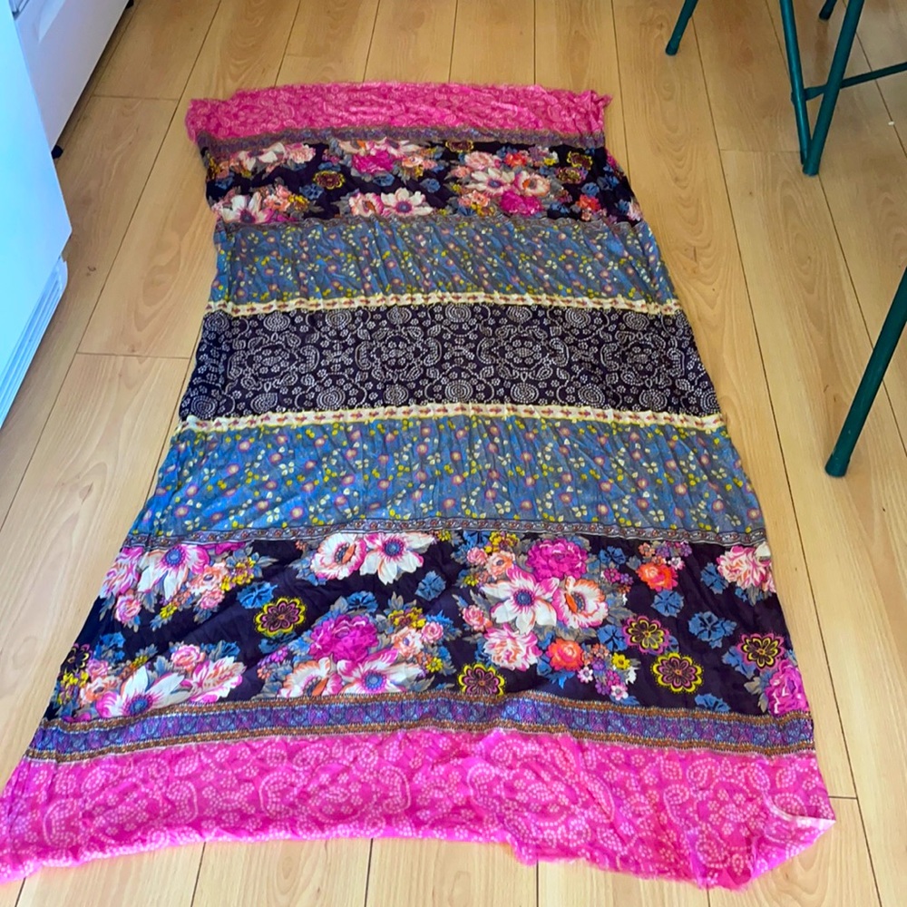 Colorful multi-pattern scarf